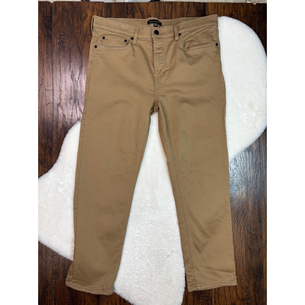 Banana Republic Pants 36x30 Brown Solid 5-Pocket Stretch Chino Mens